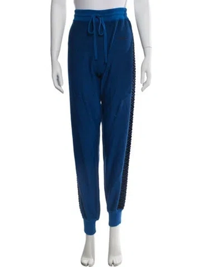 Pre-owned Versace Graphic Print Sweatpants W/ Tags In Blue
