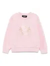 Versace Graphic-print Sweatshirt In Pink