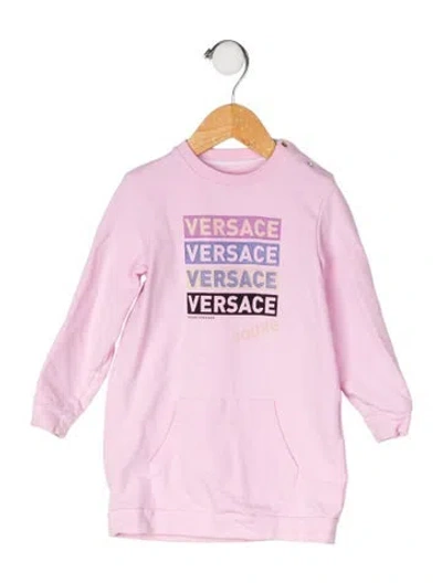Pre-owned Versace Babies' Graphic Print Sweatshirt In Pink
