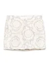 Versace Graphic-print Swim Shorts In Neutrals
