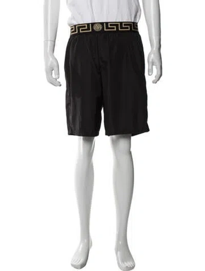 Pre-owned Versace Graphic Print Swim Trunks In White