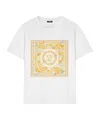 Versace Underwater Baroque Graphic Print Crew Neck T-shirt In White