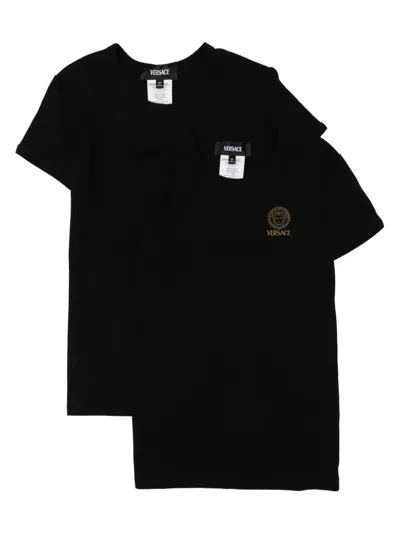 Versace Kids' Graphic-print T-shirt In Black