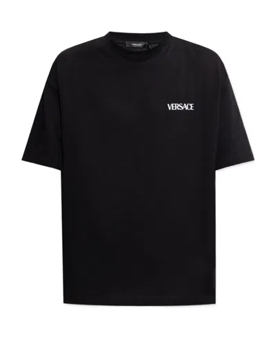 Versace Graphic-print T-shirt In Black