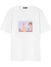 Versace Graphic-print Crewneck T-shirt In White