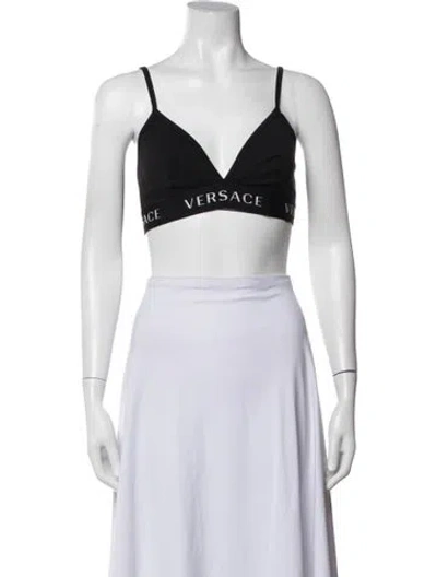 Pre-owned Versace Graphic Print Top W/ Tags In White
