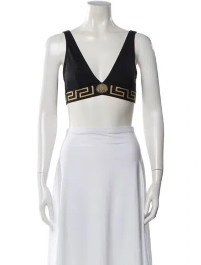 Pre-owned Versace Graphic Print Top In White