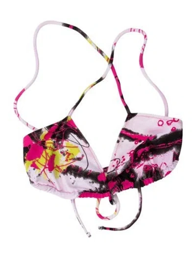 Pre-owned Versace Graphic Print Top In White