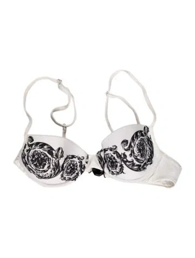 Pre-owned Versace Graphic Print Top In White