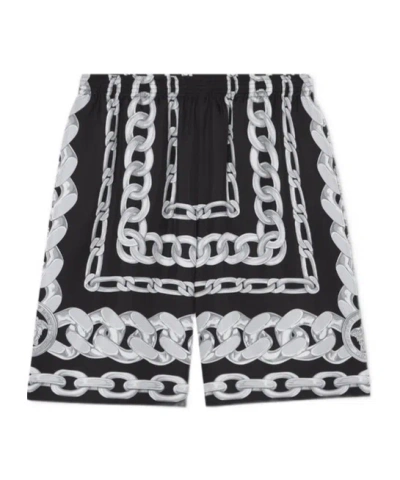 VERSACE VERSACE GRAPHIC-PRINTED ELASTICATED WAISTBAND TRACK SHORTS