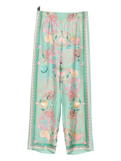 Versace Kids' Graphic-print Trousers In Multi
