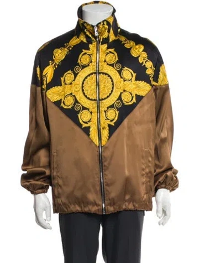 Pre-owned Versace Graphic Print Windbreaker W/ Tags In Multi
