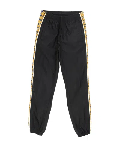 Versace Graphic-stripe Taffeta Track Pants In Green