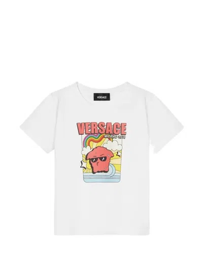 Versace Babies' Graphic T-shirt In White