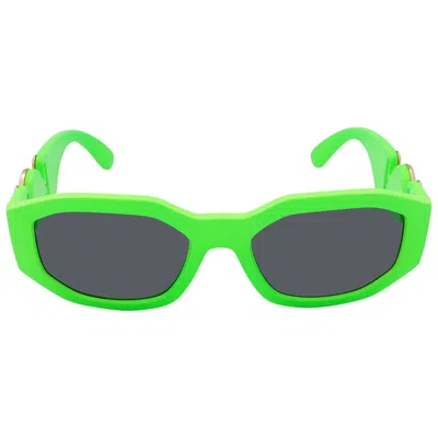 Versace Gray Geometric Unisex Sunglasses Ve4361 531987 53 In Green