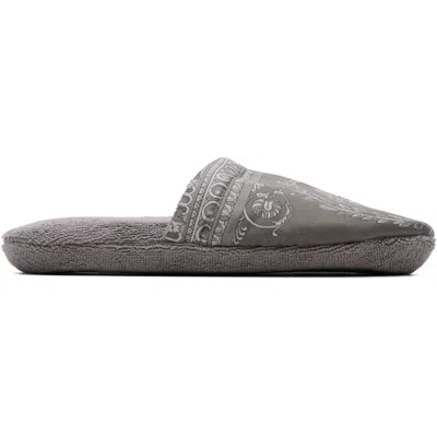 Versace Gray 'i Heart Baroque' Slippers