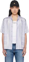 Versace Gray 'la Coupe Des Dieux' Silk Shirt In 5e450-silver+champag