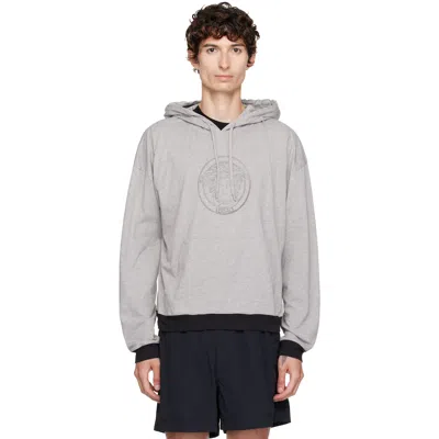 Versace Gray Printed Cotton-jersey Hoodie