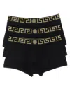 Versace Greca 3-pack Boxer Set In Black