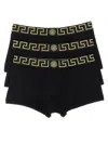 Versace Greca 3-pack Boxer Set In Black
