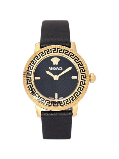 Versace Greca 30mm Watch In Black