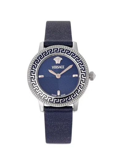 Versace Greca 30mm Watch In Blue