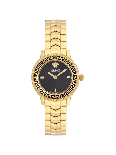 Versace Greca 30mm Watch In Gold