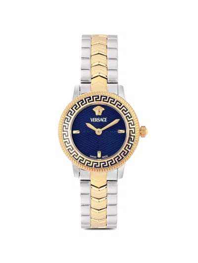 Versace Greca 30mm Watch In Gray