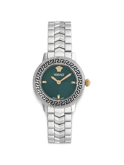 Versace Greca 30mm Watch In Metallic