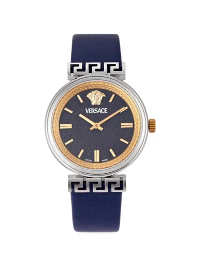 Versace Greca 36mm Watch In Black