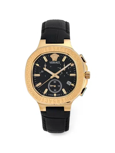 Versace Greca 40mm Watch In Black