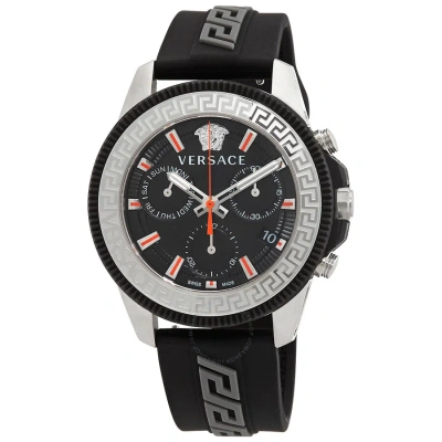 Versace Men's 45mm Black Quartz Watch Ve3j00222