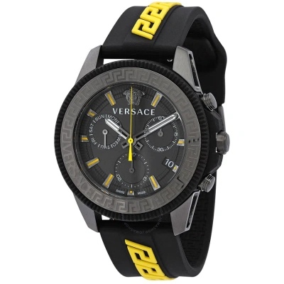 Versace Greca Action Chronograph Quartz Black Dial Men's Watch Ve3j00322