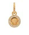 Versace Greca And Medusa Drop Earrings In Yellow