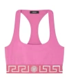 Versace Greca Border Scoop Bralette In Pink