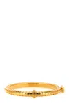 Versace Geometric Hexagonal Pattern Bangle In Gold