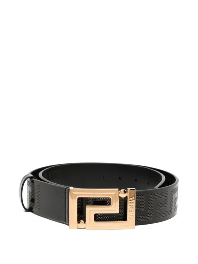 Versace Greca Belt In Black