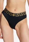 Versace Greca Bikini Bottom In Black