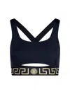 Versace Women's Logo Bikini Top In Black  