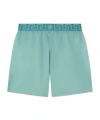 Versace Greca Border Beach Shorts In Green