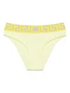 Versace Greca Border Bikini Bottom In Yellow