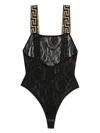 Versace Geometric Border Lace Bodysuit