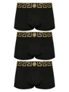 Versace Greca Jacquard Boxer Shorts In 黑色