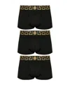 Versace Greca Jacquard Boxer Shorts In Black