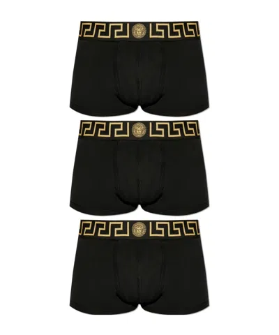 VERSACE VERSACE GRECA-BORDER THREE-PACK BOXER BRIEFS
