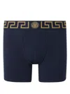 Versace Greca Border Boxers In Blue