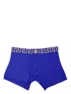 Versace Greca Border Boxers In Blue