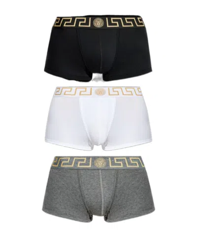 VERSACE VERSACE GRECA-BORDER THREE-PACK BOXER BRIEFS