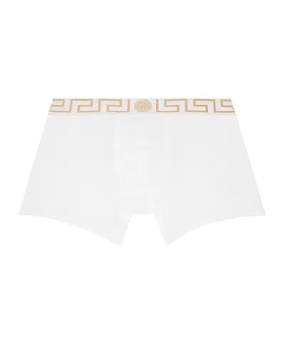 Versace Greca Border Boxers In White