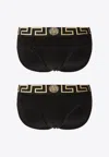 Versace Iconic 2-pack Briefs In Black
